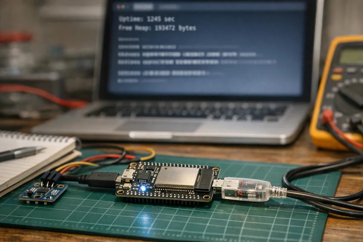 ESP32 长稳调试中的诊断实体与串口观察