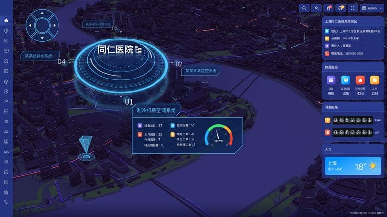 工厂电力电能监控系统展示界面