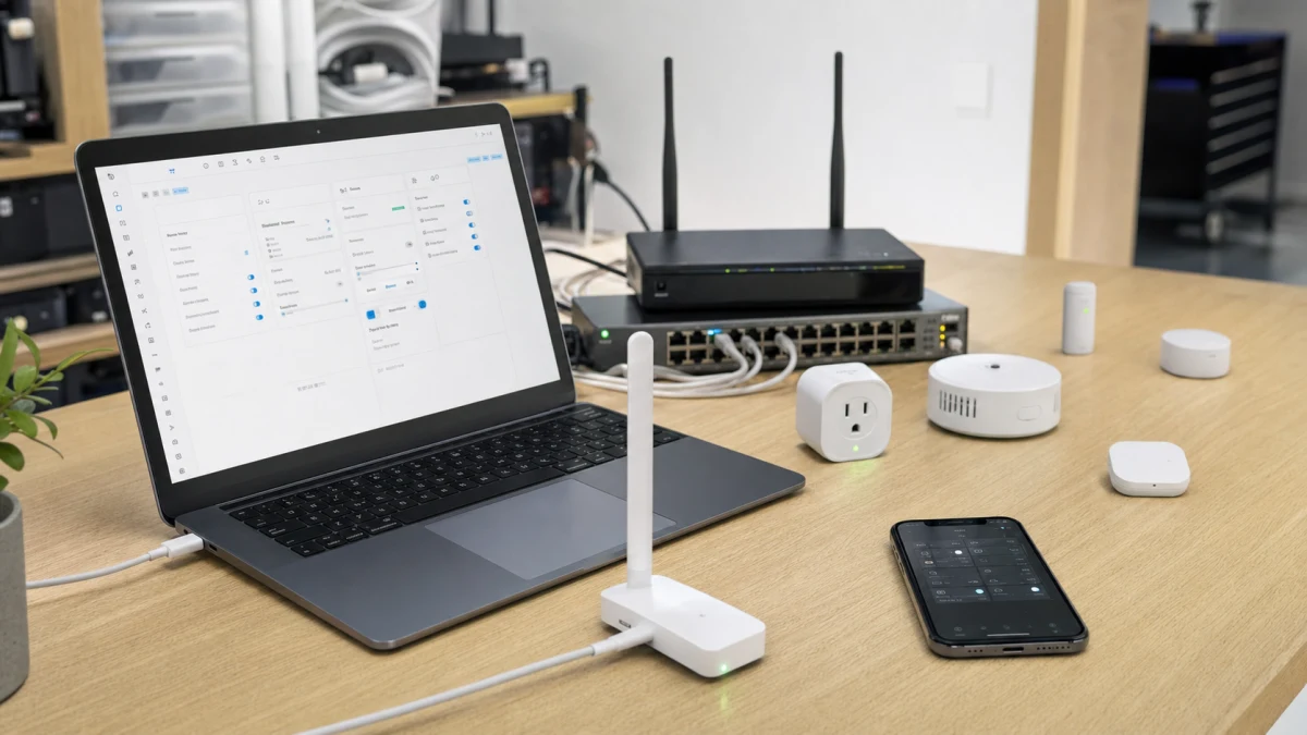 Home Assistant Thread topology validation bench