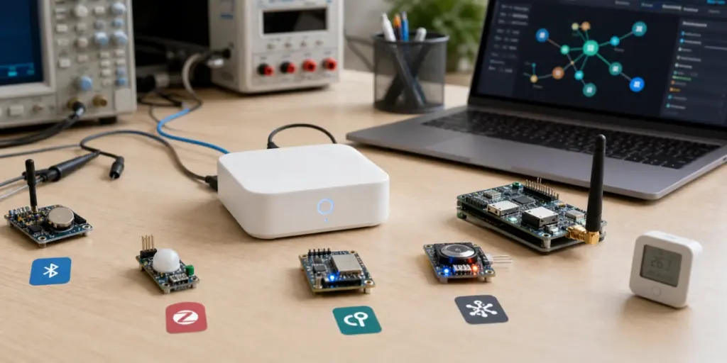 Tuya 网关与子设备架构：BLE、Zigbee、Thread、Matter 应该怎么挂到一个系统里？
