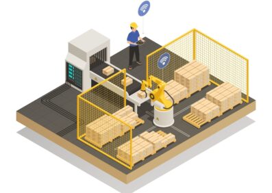Intelligent Automated Manufacturing Isometric Composition 38 scaled